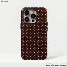 Brown Background With White Dots