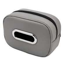 Car Leather Tissue Box, Hanging Tissue Pouch For Armrest, Seat Back & Sun Visor, Auto Tissue Holder - A - View 6