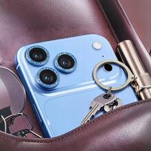2026 New Blue Lens Film, Glitter Camera Lens Protector Compatible With IPhone 18 Pro/18 Pro Max, Camera Lens Protective Sticker/Rear Cover Protective Ring, Fashionable Phone Accessory - Multicolor - View 3
