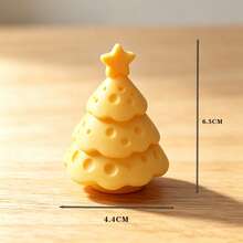 1pc Cheese Christmas Tree Ornament, Highly Attractive Food-Shaped, Mini 3D Desktop Decoration, Suitable For Desk, Dining Table, Office, Bookshelf, Living Room, Room Decor, Gift For Friends And Colleagues, Christmas Gift - Multiple Styles - View 8