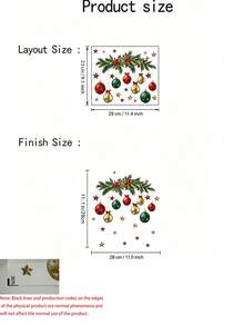 24 Pcs/Sheet Christmas Wall Decals, Xmas Wall Stickers, Christmas Wall Stickers, Home Decoration Self-Adhesive Toilet Sticker, Suitable For Home Room Offices Supermarket Shop Window Glass Door, Xmas Winter Wonderland Frozen Party Home Decoration - A - View 8