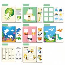 Children's Focus Sticker Book, Paper Art Cut-Out Craft Enlightenment Set, Mindful Sticker Book - Multicolor - View 9
