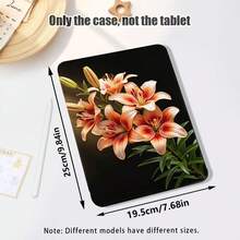 百合與其他圖案彩繪效果平板保護殼，內置筆槽，附支架，適用於 Honor 8/9/10/X8/X8A/X9/X8Pro/X9Pro 及其他機型/ MatePad Se 11 吋/MatePad 11 吋/11.5 吋，MatePad Pro/，Apple 10代/11代 2025 (A16)，Galaxy Tab A7/A9 及其他熱門機型 - 款式73 - 查看 2