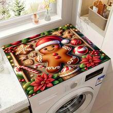 1PC Christmas Element Welcome Mat, Diatomite Absorbent Small Rug, Non‑Slip Floor Mat For Stove Coffee Machine Water Bar Counter, Christmas Halloween Home Decor, Indoor Outdoor Doormat For Front Door Kitchen Area - Multicolor - View 6
