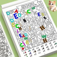 Find Book Look And Color Activity Workbook, 32‑Page Search‑And‑Find Coloring Book For Kids, Observation & Concentration Training Puzzle Book, Preschool Early Educational Toy, Children Reading & Writing Learning Supplies - Cadet Blue - View 2