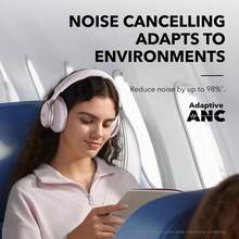 Soundcore Space One By Anker, Headphone Peredam Kebisingan Aktif, Pengurangan Suara 2X Lebih Kuat, Waktu Putar ANC 40 Jam, Kontrol Aplikasi, Audio Nirkabel LDAC Hi-Res, Pas Nyaman, Panggilan Jelas, Bluetooth 5.3 - View 3