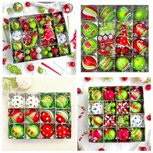 The Grinch Christmas Decoration Theme Elf Green Furry Monster Painted Christmas Ball Gift Box Tree Hanging Ornament Pendant Ball - Multicolor - View 1