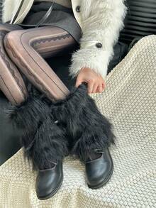 xiangmeishangu Faux Fur Boot Covers And Short Plush Leg Warmers - Autumn/Winter Fleece Covers, Multi-Functional Suede Shoe Covers, Y2K Disco Leg Warmers - Multicolor - View 10