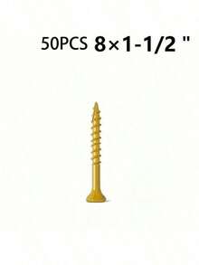 50入 #8*2英吋 3層防鏽甲板螺絲，Torx 驅動沉頭自攻木螺絲，耐用防滑，適用戶外圍欄、甲板、農場 - A - 查看 11