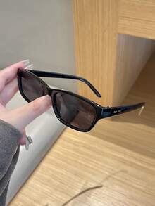 1PC Men's Vintage Casual Square Black Fashion Small Frame Glasses, Suitable For Daily Wear, Decoration And Street Photography - Multicolor - View 11