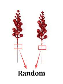 10pcs/Set Shiny Artificial Berry Branches, Reusable Plastic Berries With Glittery Stems, Christmas Tree And Wreath Making Holiday Decor, Suitable For All-Year Holiday Decoration - Multicolor - View 9