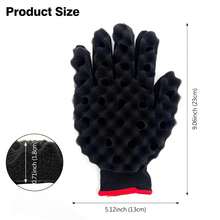 Black Magic Curl Sponge Gloves For Hair Twisting, Barber Wave & Dread Styling Tool For Men And Women - Multicolor - View 2