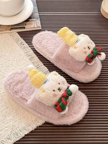 1 Pair Baby Cute Casual Home Warm Thermal Slippers - Pink - View 2