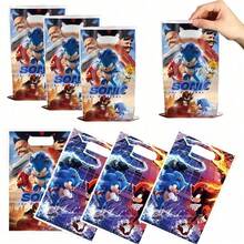 asmodee 10pcs Sonic Birthday Halloween Christmas Holiday Handheld Gift Bags Pearlescent Return Gift Bags Birthday Party Decoration - Style Random - View 5