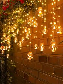 1pc Wish Ball Fairy Light String, USB 8 Lighting Modes, 108 LED Beads, Wish Ball, Wall-Mounted, Plastic Material, Suitable For Christmas, Valentine's Day, Family Gathering, Bedroom, Party, Indoor Holiday - Wish Ball - View 3