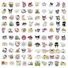 (Authorized) 100pcs Sanrio Collection, Cute Japanese Anime Stickers, Waterproof Cute Stickers, Pink Girly Heart Stickers Decoration, Cute Cartoon Stickers - Multicolor - View 5