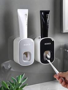1 buah Dispenser Pasta Gigi Otomatis yang Dipasang di Dinding, Pemeras Pasta Gigi Tanpa Bor dan Bebas Sentuhan, Dispenser Pompa Vakum, Cocok untuk Wastafel Kamar Mandi, Ubin Toilet, Rak Penyimpanan yang Dapat Dilepas dan Mudah Dibersihkan, Penting untuk Apartemen Sewa dan Asrama Mahasiswa - Beragam gaya dan warna - View 2