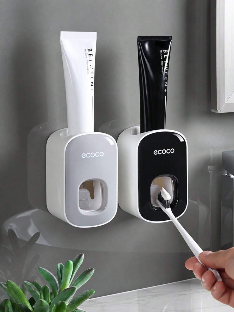 1 buah Dispenser Pasta Gigi Otomatis yang Dipasang di Dinding, Pemeras Pasta Gigi Tanpa Bor dan Bebas Sentuhan, Dispenser Pompa Vakum, Cocok untuk Wastafel Kamar Mandi, Ubin Toilet, Rak Penyimpanan yang Dapat Dilepas dan Mudah Dibersihkan, Penting untuk Apartemen Sewa dan Asrama Mahasiswa