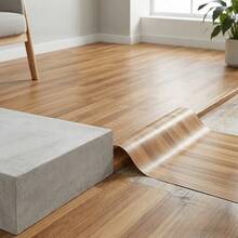 1 Roll Thickened Easy-Clean Wood Grain Spliced Floor Decorative Sticker, Adhesive Wallpaper, Self-Adhesive Vinyl Removable Peel And Stick, Bedroom Living Room Kitchen Tile Sticker, Home Dining Table, Wardrobe Niche Furniture Decoration, Living Room Decoration, Home Decor Floor Sticker - 1PC - View 6