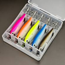 ANFS 5pcs Horizontal Egi Squid Jig Set, Fishing Gear, Shrimp Lure For Saltwater Octopus Cuttlefish Sea Fishing - Multicolor - View 12