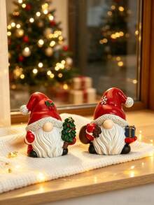 1 Set Of 2 Small Decorative Figurines In Multiple Styles, Suitable For Desk Decor And Room Decoration - 1PC - View 3