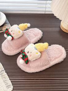 1 Pair Baby Cute Casual Home Warm Thermal Slippers - Pink - View 6