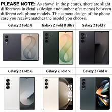 1件 PU皮革珍珠手機殼與1件手鍊掛繩，適用於 Galaxy Z Fold 8 Ultra 7 6 5 4 3 5G - 黑色 - 查看 3