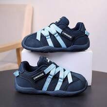CAMKIDS Children's Sports Shoes 2026 Autumn New Style Boys & Girls Mesh Upper Hook & Loop Casual Running Shoes - Blue - View 5