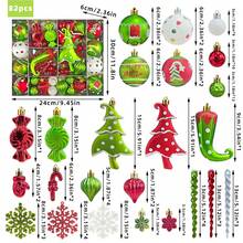 The Grinch Christmas Decoration Theme Elf Green Furry Monster Painted Christmas Ball Gift Box Tree Hanging Ornament Pendant Ball - Multicolor - View 11