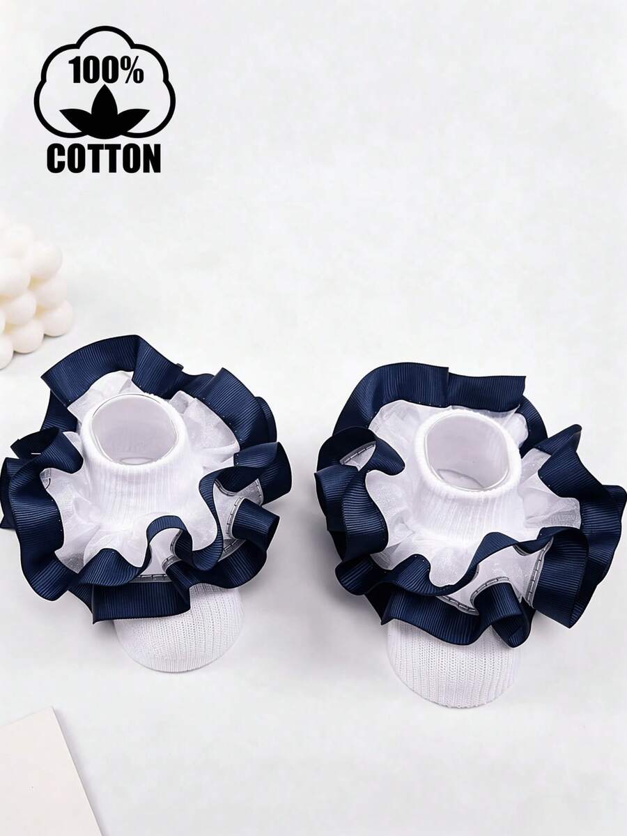 1 Pair Girls' Ruffle Double Layer Cotton Dance Princess Socks for Sale ...