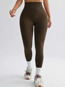 High Waist Seamless Yoga Leggings, Butt Lifting & Tummy Control, High Elasticity, Gym Workout Pants - Multicolor - View 7