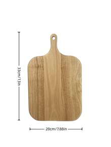 3 PiecesOak Wood Chopping Board Set – Multi-Sized Cutting Boards With Handles – Multipurpose Charcuterie Serving Board For Kitchen Cooking - Apricot - View 11
