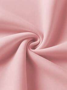 Half-Zip Collared Long Sleeve Solid Color Drop Shoulder Sweatshirt - Pink - View 7