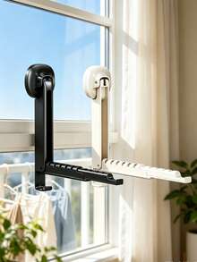 1pc Suction Cup Folding Clothes Drying Rack, Drill-Free Telescopic Drying Pole, Window Wall-Mounted Drying Tool, Household Bathroom Suction Cup Drying Rod, Foldable Telescopic Drying Rack, Balcony Window Simple Hanging Clothes Rack, Nail-Free Wall-Mounted Clothes Drying Rack, Portable Suction Cup Drying Pole For Travel - Retractable Clothes Drying Rack - View 10