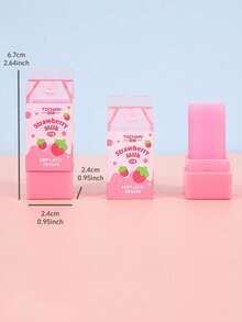 1/2/4/12pcs Milk Erasers, Cartoon Mini Banana Chocolate Milk Carton Shaped, Children's Erasers, PVC Material, Suitable For Pencil Cleaning, Back To School, Student Graduation, Office Supplies, Random Style. - Multicolor - View 2
