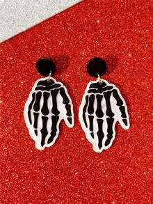 1 Pasang Anting-Anting Wanita Berbentuk Halloween, Hantu, atau Cakar Monster, Aksesori Sempurna untuk Pesta Liburan - MultiWarna - View 6