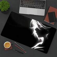 Fashionable Mouse Pad With Artistic Gradient Design, Suitable For Your Office Desk - Girl With Closed Eyes - View 2