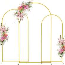 Metal Arch Backdrop Stand, Single Piece Wedding Arch, Available In 5ft, 6ft, 6.6ft, 7.2ft, Arch Backdrop Stand For Birthday Parties, Graduation Decorations (Arch Stand Only) - Gold - View 7