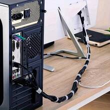 Home/Office 1 Roll 39.37 Inch Easy-To-Use Fastening Tape, Multi-Functional Cable Management Edge Binding Strip, Suitable For Computer And TV Cable Organization Storage Solution - 1PC - View 6
