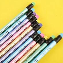 1/5/10PCS HB Pencils With Premium Erasers, Children's Pencils, Suitable For School, Teachers, Writing, Drawing And Sketching, Back To School, Student Essential, Multi-Color Random Styles - Multicolor - View 3