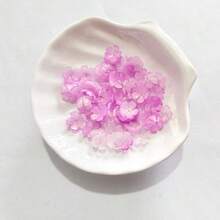 120pcs Magic‑Golden Two‑Tone Sakura Acrylic Through‑Hole Loose Beads For DIY Bracelet Phone Charm Keychain Craft Supplies - Multicolor - View 12
