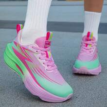 Ultra-Light Popcorn Sole Shock-Absorbing Soft Bottom Mesh Breathable Sports Shoes Unisex Running Shoes Casual Carbon Plate Running Shoes - Multicolor - View 9