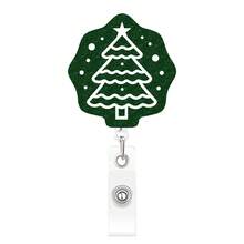 1pc Glitter Christmas Retractable Badge Reel Doctor Nurse Staff ID Holder - Multicolor - View 8