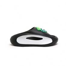 3D Soccer Pattern Kids Foam Slippers Boys EVA Soft Sole Non-Slip Indoor Bathroom Outdoor Beach Casual Slides - Black - View 5