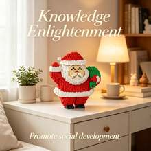 Cute Santa Claus, 1400+ Pieces, Halloween Gift, Creative Room Decor, Desktop Ornament, Birthday Gift, Christmas Gift, Best Friend Gift, Couple Gift, New Year Gift, Suitable For Everyone - Multi-color/ys1742/Cute Santa Claus - View 10