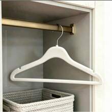 Premium Flocked Non-Slip Felt Hanger, Heavy-Duty Coat & Suit Hanger, Sturdy & Durable, Slim Space-Saving Closet Storage Organizer Hanger, Suitable For Suits, Jackets, Dresses & Accessories, Home Decor 1pc - Multicolor - View 6