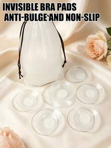 Silicone Nipple Covers, Reusable Invisible Anti‑Exposure Pasties, Women's Lingerie Accessories For Wedding,Sticky Bra, Strapless Bra. - Multicolor - View 1