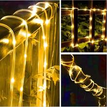 Outdoor Solar Waterproof Rope LED Lights, Bendable Clear Tube Design, Gentle Warm Glow, Wonderful Decor For Raised Planters, Deck Steps, Fence Lines And Backyard Landscaping - Tube Light - View 19
