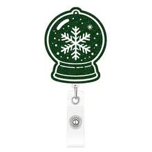 1pc Glitter Christmas Retractable Badge Reel Doctor Nurse Staff ID Holder - Multicolor - View 7