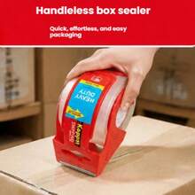Mini Handheld Packing Tape Dispenser, Small Plastic Tape Cutter, Lightweight Tape Holder For Shipping, Logistics, Parcel Packaging, Moving Storage, Office & Small Business Mailing, Built-In Sharp Cutting Blade, Comes With 3 Rolls Of Tape - Multi-color - View 4